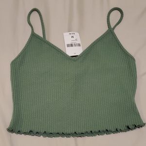 Green Knit Cami Top